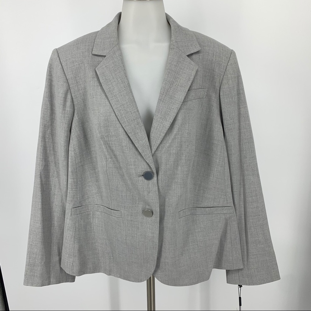 Calvin Klein Light Gray Two-Button Blazer